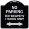 Signmission No Parking No Parking for Delivery Trucks Heavy-Gauge Aluminum Sign, 18" x 18", BS-1818-23666 A-DES-BS-1818-23666 - alternate 1